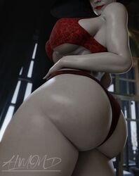 1girls 3d 3d_(artwork) alcina_dimitrescu almondsfm ass ass_focus back back_view bare_shoulders big_ass big_breasts big_butt big_hat big_thighs bra bubble_ass capcom closed_mouth cowboy_shot dumptruck_ass fat_ass female female_focus female_only grey_skin hand_on_own_waist hand_on_waist hat headwear huge_ass huge_thighs indoor indoors large_ass lips lipstick looking_at_viewer looking_back looking_down lowres milf panties red_bra red_lipstick red_panties red_underwear resident_evil resident_evil_8:_village round_ass sideboob smile smiling solo solo_female solo_focus sun_hat thick thick_ass thick_thighs thighs underboob underwear vampire viewed_from_below window rating:Questionable score:420 user:LilBeep