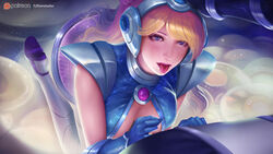 blonde_hair imminent_sex league_of_legends luxanna_crownguard space_groove_lux space_groove_series teen tongue_out windwalker rating:Questionable score:60 user:Belle_thot_delphine