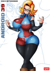 1girls android_18 android_21 android_21_(human) android_39 blonde blonde_hair blue_eyes cameltoe cleavage curly_hair curvy dragon_ball dragon_ball_fighterz erect_nipples female fusion ginger ginger_hair glasses huge_areolae huge_ass huge_breasts orange_hair potara_earrings puffy_nipples red_hair redhead short_hair thick_lips two_tone_hair voluptuous wide_hips witchking00 yellow_hair rating:Explicit score:143 user:Hayley