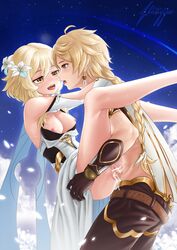 1boy 1girls aether_(genshin_impact) breasts brother_and_sister censored chernyyvo cum cum_in_pussy dress genshin_impact incest lumine_(genshin_impact) nipples no_bra nopan open_shirt penis pussy sex skirt_lift twincest twins rating:Explicit score:318 user:bot