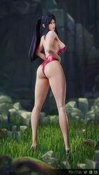 1girls 3d ass back_view battle_bunny_irelia big_ass black_hair blue_eyes female female_only irelia_xan large_breasts league_of_legends leotard long_hair looking_at_viewer looking_back meltrib ponytail sideboob solo rating:Questionable score:140 user:ugaugaugau12e