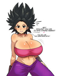 1girls alternate_breast_size big_breasts black_eyes black_hair breasts caulifla dialogue dragon_ball dragon_ball_super english_text heart huge_breasts impregnation_request large_breasts looking_at_viewer no_bra no_panties no_underwear pinkkoffin shounen_jump speech_bubble tagme talking_to_viewer text white_background rating:Questionable score:269 user:DeadSpy6