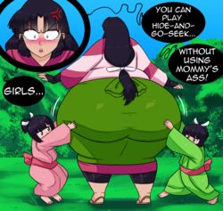 3girls angry ass ass_focus big_ass black_hair blush bottom_heavy chubby cookies-cat fat fat_ass giant_ass gyokuto hair_ribbon huge_ass huge_thighs hyper hyper_ass inuyasha kin'u massive_ass overweight round_ass sango size_difference thick_ass thick_thighs tight_clothing wide_hips rating:Questionable score:78 user:HyperAssRoleplayer