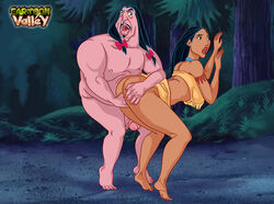 1boy 1girls ass butt_focus cartoonvalley.com clothing disney disney_princess erection female finger_fuck fingering from_behind governor_ratcliffe hand_on_ass interracial male native_american no_pants nude_male penis pocahontas pocahontas_(character) skirt skirt_lift zolushka rating:Explicit score:8 user:Pokh