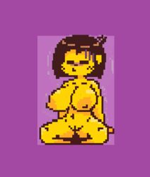 aged_up animated artist_request big_breasts big_butt bouncing_breasts busty edit embarrassed female female_only frisk legs_spread nude pixel_art small_but_busty solo solo_female thick_thighs undertale yellow_skin rating:Explicit score:97 user:Crusher4455