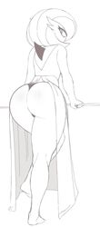 1girls anthro ass back back_view big_ass clothed clothing female female_gardevoir female_only gardevoir huge_ass huwon looking_at_viewer looking_back monochrome nintendo panties pokémon_(species) pokemon pokemon_rse solo standing thong rating:Questionable score:94 user:RISE-16