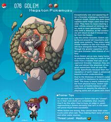 1boy 1boy1girl 1girl 1girl1boy 1girls english_text golem golem_(pokemon) hi_res humanized kinkymation mineral_fauna mineral_humanoid nintendo page_76 page_number pokémon_(species) pokemon pokemon-girl_encyclopedia pokemorph pokemusu profile rock rock_creature rock_humanoid stone_body text text_box rating:Questionable score:78 user:!nner$elf89