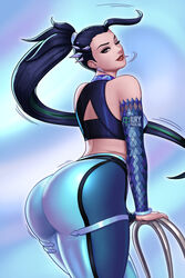 ass big_ass big_butt black_hair female female_only iury_padilha k/da_all_out_kai'sa k/da_all_out_series kai'sa league_of_legends leggings rating:Questionable score:294 user:ugaugaugau12e