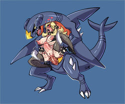 1boy 1girls absurd_res ahe_gao alternate_breast_size alternate_outfit anal anal_sex barbed_penis big_breasts black_eyebrows black_gloves black_lipstick black_sclera blonde_hair blue_background blush body_writing claws cynthia_(pokemon) erect_nipples erection fangs feral feral_on_female feral_on_human fins gaping_anus garchomp gerph gloves heart high_heels high_resolution human hyper_penis impossible_insertion interspecies larger_male lipstick micro_bikini monster_cock necklace nintendo pokemon pokemon_dppt pokephilia pussy size_difference smaller_female stomach_bulge text thick_thighs thighhighs tongue_out very_high_resolution wide_hips rating:Explicit score:158 user:Bikuta69