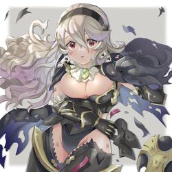 1girls alternate_costume bad_censor bangs bare_shoulders bare_thighs big_breasts black_panties breasts brooch cape censored cleavage closed_mouth corrin_(female)_(nohr_noble)_(fire_emblem) corrin_(fire_emblem) corrin_(fire_emblem)_(female) covered_nipples covering detached_collar eyelashes eyeliner female female_only fire_emblem fire_emblem_fates fire_emblem_heroes gloves hair_between_eyes hairband hi_res inner_thighs jewelry large_breasts leotard long_hair looking_at_viewer makeup makoto_139 nintendo official_alternate_costume orange_eyes panties red_eyes solo solo_female thighs torn_clothes underwear wavy_hair white_hair rating:Questionable score:32 user:UnrealityEdits