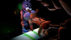 3boys anal anal_penetration anal_pounding anal_sex animated animatronic anthro anthro_on_anthro anthro_penetrated ass bear bonnie_(fnaf) dark_background deep_throat five_nights_at_freddy's forced fox foxy_(fnaf) freddy_(fnaf) funny furry furry_only gag gagging_noise gay genitals living_machine male male/male/male male_only mammal no_cheeks open_mouth oral oral_penetration oral_sex rabbit rape robot robot_humanoid see-through see-through_cheeks sfm_king short sound source_filmmaker throat_fuck throat_noise throat_pounding trio video video_games rating:Explicit score:95 user:fnafer998