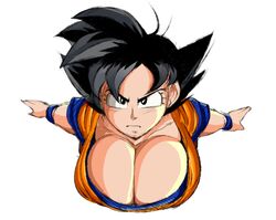 1girls black_hair cleavage detnox dragon_ball female_goku genderswap huge_breasts rule_63 shounen_jump solo solo_female son_goku rating:Explicit score:135 user:Hyranyon