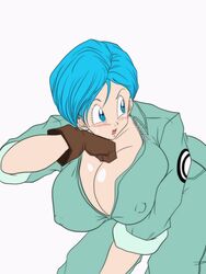 1girls bob_cut breasts bulma_briefs cleavage clothing dragon_ball female female_only huge_breasts nala1588 nipple_bulge shounen_jump solo solo_female rating:Explicit score:103 user:Dragonballgt9999