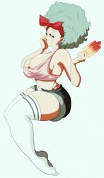 1girls afro bulma_(afro) bulma_briefs cleavage clothing dragon_ball female female_only huge_breasts nala1588 popsicle shounen_jump solo solo_female thighhighs rating:Explicit score:88 user:Dragonballgt9999