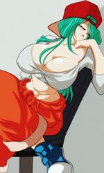 1girls blue_eyes blue_hair breasts bulma_briefs cigarette cleavage dragon_ball dragon_ball_z female female_only future_bulma huge_breasts nala1588 nipple_bulge shoes shounen_jump sneakers rating:Explicit score:162 user:Dragonballgt9999