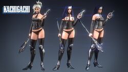 3d alternate_costume armwear black_armwear black_corset black_panties black_thighhighs corset exposed_breasts exposed_nipples fetish futuristic greaves gun holding_weapon human human_only kachigachi light-skinned_female light_skin lowres mercy nun nun's_habit overwatch panties pasties pistol skimpy staff thighhighs topless warrior_nun rating:Explicit score:42 user:starboyjoe