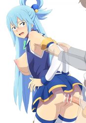 1boy 1girls akinoya animated aqua_(konosuba) bar_censor blue_hair breasts censored clothed_sex clothing creampie cum cum_in_pussy cum_in_uterus cum_inside exposed_breasts from_behind grabbing_from_behind huge_breasts kono_subarashii_sekai_ni_shukufuku_wo! large_ass large_penis light-skinned_female longer_than_30_seconds looking_back looking_pleasured mosaic_censoring no_bra no_panties pussy satou_kazuma sex skirt smooth_animation standing standing_sex thick_thighs thighhighs translucent uterus vaginal_penetration video voluptuous wide_hips womb x-ray rating:Explicit score:789 user:AtenzaXXX