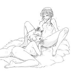 2girls ass blush breasts cunnilingus fingering kyoka_jiro lesbian line_art looking_pleasured mina_ashido monochrome my_hero_academia naked nightlykrumbs nipples nude nude_female pelt pussy_juice spread_legs white_background yuri rating:Explicit score:199 user:Anonymous647