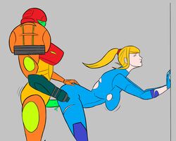 1futa 1girls against_wall bodysuit clothed clothing colored_sketch duo female fish-ninja(artist) futa_on_female futanari human light_skin metroid metroid_fusion mostly_clothed nintendo pale_skin sa-x samus_aran side_view standing varia_suit visor rating:Explicit score:12 user:ironlego9081