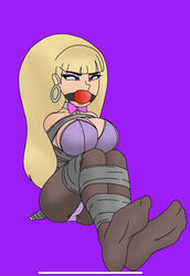 1girls ball_gag bondage collar disney disney_channel female female_only gag gravity_falls pacifica_northwest red_ball_gag solo straight_hair tape that_fuckinguy rating:Explicit score:48 user:thatfukinguy