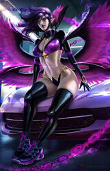 ally_loren big_breasts female goth league_of_legends morgana purple_eyes purple_hair thick_thighs rating:Explicit score:50 user:ugaugaugau12e