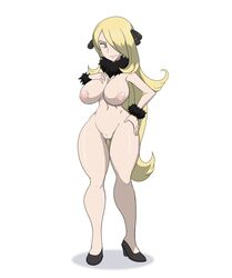 1girls alternate_breast_size big_breasts black_thighhighs blonde_hair blonde_hair_over_one_eye curvy_figure cynthia_(pokemon) female functionally_nude grey_eyes hair_ornament huge_thighs human innie_pussy large_breasts long_blonde_hair long_hair naked nintendo pale-skinned_female pale_skin pokemon pokemon_dppt riffsandskulls thick_thighs thighs wide_hips rating:Explicit score:41 user:Lewdizh