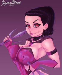 1girls 2d breasts cleavage clothed_female clothing curvaceous curves curvy demon_girl edenian female hair hips hourglass_figure huge_breasts humanoid hybrid legs masked medium_hair midway mileena monster monster_girl mortal_kombat mortal_kombat_(2011) narrow_waist navel netherrealm_studios panamanianprincess solo standing straight_hair tarkatan thick_thighs thighs toned video_game voluptuous wide_hips yellow_eyes rating:Explicit score:133 user:ShadowPain