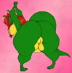 1girls anthro ass bbw big_ass big_butt breasts dragon dragoness fat_ass fat_butt female female_only green_body hair huge_ass huge_butt kernac_(artists) mature_female milf overweight overweight_female pink_background pussy red_hair scalie simple_background solo solo_focus teasing thick_thighs rating:Explicit score:12 user:Rafistar100