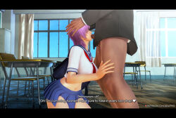 1boy 1girls 3d ayane_(doa) chobixpho dead_or_alive head_grab oral sailor_uniform school_uniform schoolgirl rating:Explicit score:6 user:kiseijuuisuzune