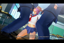 3d ayane_(doa) chobixpho dead_or_alive oral sailor_uniform school_uniform schoolgirl surrounded rating:Explicit score:6 user:kiseijuuisuzune