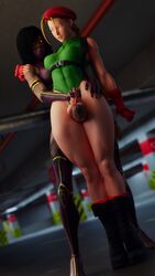 2futas 3d balls cammy_white casual clothing cock_pointing_towards_viewer crossover dark-skinned_futanari dark_skin erection futa_on_futa futa_only futadom futanari futasub garean human intersex leotard leotard_aside manual mileena mortal_kombat muscular_futanari panties penis penis_out penis_size_difference public street_fighter thigh_sex rating:Explicit score:238 user:garean