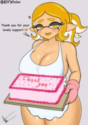 apron blush cake inkling inkling_girl linda_(telaxart) milf naked_apron nsfwtalex smiling_at_viewer splatoon splatoon_2 telaxart texalunax rating:Explicit score:83 user:Lewdatalex