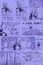 1boy 1girls comic cum english_text eyepatch female frisk frisky_(under(her)tail) male monster monster_girl muscular muscular_female nipple_bulge nokyel_(under(her)tail) nude penis pubes pubic_hair sharp_teeth size_difference text thewill under(her)tail undertale undyne rating:Explicit score:70 user:SOMEBODYWEARE