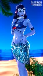 1girls 3d abs alternate_costume amelie_lacroix beach big_ass big_breasts bikini blizzard_entertainment blue_skin breasts cleavage cote_d'azur_widowmaker female female_only fully_clothed kachigachi large_breasts overwatch purple_hair purple_skin skirt solo swimsuit thick_thighs widowmaker rating:Explicit score:105 user:Crcole331