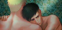 2boys age_difference bare_shoulders black_hair blonde_hair blue_eyes boruto:_naruto_next_generations completely_nude cuddling dilf ear_piercing earrings embrace father_and_son gay incest kawaki light-skinned_male light_skin male male/male male_only mature mature_male mbyak naked naruto naruto_(series) nude nude_male older_male older_man_and_younger_boy shounen_jump teenager twink uzumaki_naruto yaoi yellow_hair younger_male rating:Questionable score:28 user:kurosara