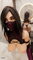 1girls 3d ass bathroom blender breasts female female_only lewy mask mileena mortal_kombat solo rating:Explicit score:203 user:Lewy