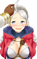 1boy 1girls aqua_eyes blush braid cleavage covered_nipples female_pervert fire_emblem fire_emblem_fates headpat heart-shaped_pupils igni_tion kiran_(fire_emblem) kiran_(fire_emblem)_(male) large_breasts naughty_face nina_(fire_emblem) nintendo nipple_bulge open_mouth pov redkite smile solo_focus twin_braids rating:Safe score:42 user:Hyunkel