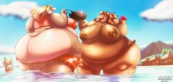 absurd_res anthro ass bbw beach belly big_ass big_belly big_breasts big_butt big_thighs bikini blonde_hair bra breasts brown_hair canid canine common_hippopotamus day deep_navel domestic_dog enormous_ass enormous_butt fat fat_ass fat_butt female freckles giant_ass hair happy hi_res hippopotamid hippopotamus holding_bra huge_ass huge_breasts huge_butt huge_thighs large_ass large_butt lipstick mammal massive_ass massive_butt mostly_nude multicolored_hair nails navel nipples nude obese obese_anthro obese_female open_mouth overweight overweight_anthro overweight_female pink_lipstick pink_nails rob_(rthc) robthehoopedchipmunk sea seaside sky smile swimwear thick_thighs thighs water watermark wet rating:Questionable score:8 user:Rafistar100