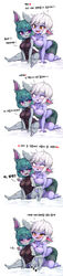 2girls barefoot big_breasts black_bodysuit blush bodysuit breasts bunny cleavage collarbone dildo dildo_in_pussy dildo_sitting drooling duo duwk225 eyelashes fangs feet female female_focus female_only green_body green_hair green_skin humanoid lagomorph large_breasts league_of_legends masturbation multiple_girls open_mouth pointy_ears purple_body purple_eyes purple_skin pussy pussy_juice rabbit rabbit_ears rabbit_girl riot_games saliva sex_toy shortstack simple_background smile spread_legs thick_thighs tristana vaginal_insertion vex_(league_of_legends) vibrator white_background white_hair yellow_eyes yordle rating:Explicit score:79 user:mydickhurtaf