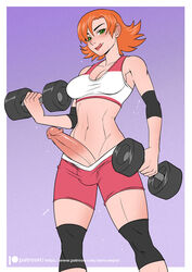 1futa alanscampos artist_name balls balls_in_shorts big_breasts big_penis breasts clothed clothing color digital_drawing_(artwork) dumbbell erection futa_only futanari ginger ginger_futa green_eyes gym_uniform human large_penis licking_lips light-skinned_futanari light_skin looking_at_viewer mostly_clothed nora_valkyrie orange_hair penis penis_out_of_shorts rooster_teeth rwby short_hair shorts simple_background solo sports_bra sportswear sweat sweating thick_thighs thighs toned toned_futanari toned_stomach tongue tongue_out workout workout_clothes workout_equipment rating:Explicit score:121 user:SluttyLoser