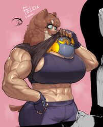 1girls abs anthro breasts cleavage felicia_(krekk0v) female huge_breasts krekk0v krekkball muscles muscular muscular_female solo rating:Questionable score:103 user:justausername