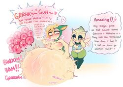 2girls anthro areolae big_breasts breasts celebi clothed clothing cum_in_pussy cum_vomit cumflation deerling dialogue excessive_cum female female_only furry giant_sperm hyper hyper_inflation hyper_sperm impregnation inflation magic mixed_cum_impregnation mostly_clothed multiple_ova nub_feet nude orgasm ovum ovum_with_heart pokemon raikissu sequence sex_toy speech_bubble text time_travel vibrator rating:Explicit score:443 user:Putridmoldyman