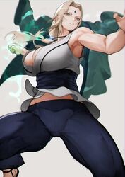 1girls armpits bare_arms bare_shoulders blonde_hair breasts brown_eyes busty cameltoe chakra clenched_fist clenched_hand closed_mouth clothed clothed_female clothes_removed clothing crystal energy facial_mark female female_only fighting fighting_stance floating_hair footwear forehead_jewel forehead_mark fully_clothed green_clothing green_kimono haori heels human jewelry jumping kimono large_breasts light-skinned_female light_skin low_twintails mature mature_female mature_woman muscular muscular_female naruto naruto_(classic) naruto_(series) naruto_shippuden necklace no_bra no_panties no_underwear older_female pale-skinned_female pale_skin pants pelvic_curtain pendant pinup plain_background raised_leg sash serious shounen_jump simple_background sleeveless solo spread_legs thick_thighs thigh_gap tied_hair tight_clothing tight_fit toned toned_female tsunade twintails voluptuous white_background yoshi55level yoshio_(55level) rating:Safe score:284 user:UnrealHarbor