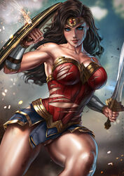 creampie cum cum_in_pussy cum_on_face dandon_fuga dc_comics diana_prince leaking_cum muscular muscular_female wonder_woman wonder_woman_(series) rating:Explicit score:118 user:tug123