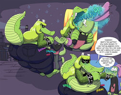 1boy 1girls 2021 anthro ass barefoot bbw big_ass big_butt black_lipstick blue_eyes blue_tongue breasts burping butt character_request cleavage closed_eyes clothed clothing comic dragon duo english_text eyeshadow fat fat_dragon_female feet female fishnet fishnet_armwear fizz_(gulpspooky) gulpspooky hair hand_holding hi_res horn huge_ass huge_butt jimmy_(jamearts) larger_female lipstick lizard makeup male male/female night obese obese_anthro obese_female onomatopoeia original original_character original_characters overweight overweight_anthro overweight_dragon overweight_female raised_tail rear_view reptile scalie sharp_teeth size_difference sound_effects teeth text toes tongue rating:Questionable score:29 user:Rafistar100