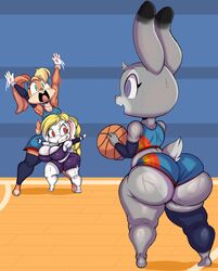 absurd_res anthro ass ass_eating_shorts big_breasts big_butt blonde_hair bodily_fluids breasts broodal cleavage clothed clothing disney female hair hariet_(mario) hi_res huge_ass huge_butt judy_hopps lagomorph large_breasts larger_female leporid lola_bunny looney_tunes mammal mario_(series) nintendo purple_yoshi_draws rabbit shorts shortstack size_difference smaller_female super_mario_odyssey sweat thick_thighs trio video_games warner_brothers zootopia rating:Questionable score:179 user:DemonKitty15