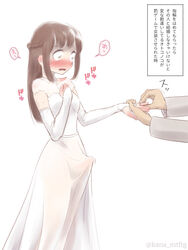 2boys blush bridal_gauntlets brown_hair clothed clothing crossdressing duo erection erection_under_clothes femboy fully_clothed human japanese_text kana_mtftg light-skinned_male light_skin male marriage married nipples pale_skin penis ring solo_focus standing text translated translucent trap trap_wife wedding_dress wide_eyed yaoi rating:Explicit score:306 user:Tag-orum