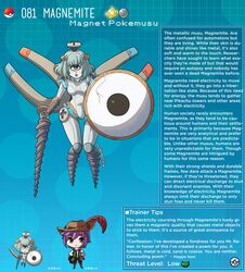 cyclops english_text hi_res humanized kinkymation magnemite nintendo page_81 page_number pokémon_(species) pokemon pokemon-girl_encyclopedia pokemorph pokemusu profile robot robot_girl robot_humanoid tagme text text_box rating:Safe score:78 user:!nner$elf89