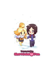 2013 accessory animal_crossing anthro black_hair black_nose blonde_hair blush brown_body brown_fur brown_hair canid canine canis clothed clothing coat collaboration comic digital_media_(artwork) domestic_dog dress duo english_text female female_on_human fur hair hair_accessory hand_holding happy heart hi_res human human_on_anthro interspecies isabelle_(animal_crossing) male male/female male_on_anthro mammal neocoill nintendo pitaya_(artist) rinfu romantic romantic_couple scarf shih_tzu short_hair simple_background smile snow text topwear toy_dog video_games white_background white_body white_fur wholesome yellow_body yellow_fur rating:Safe score:20 user:olscli16