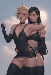  1boy 1futa ai_generated anal anal_sex cloud_strife d0llarai dollar_ai femboy final_fantasy final_fantasy_vii futa_on_male futanari standing standing_sex tifa_lockhart  rating:explicit score: user:dollarai